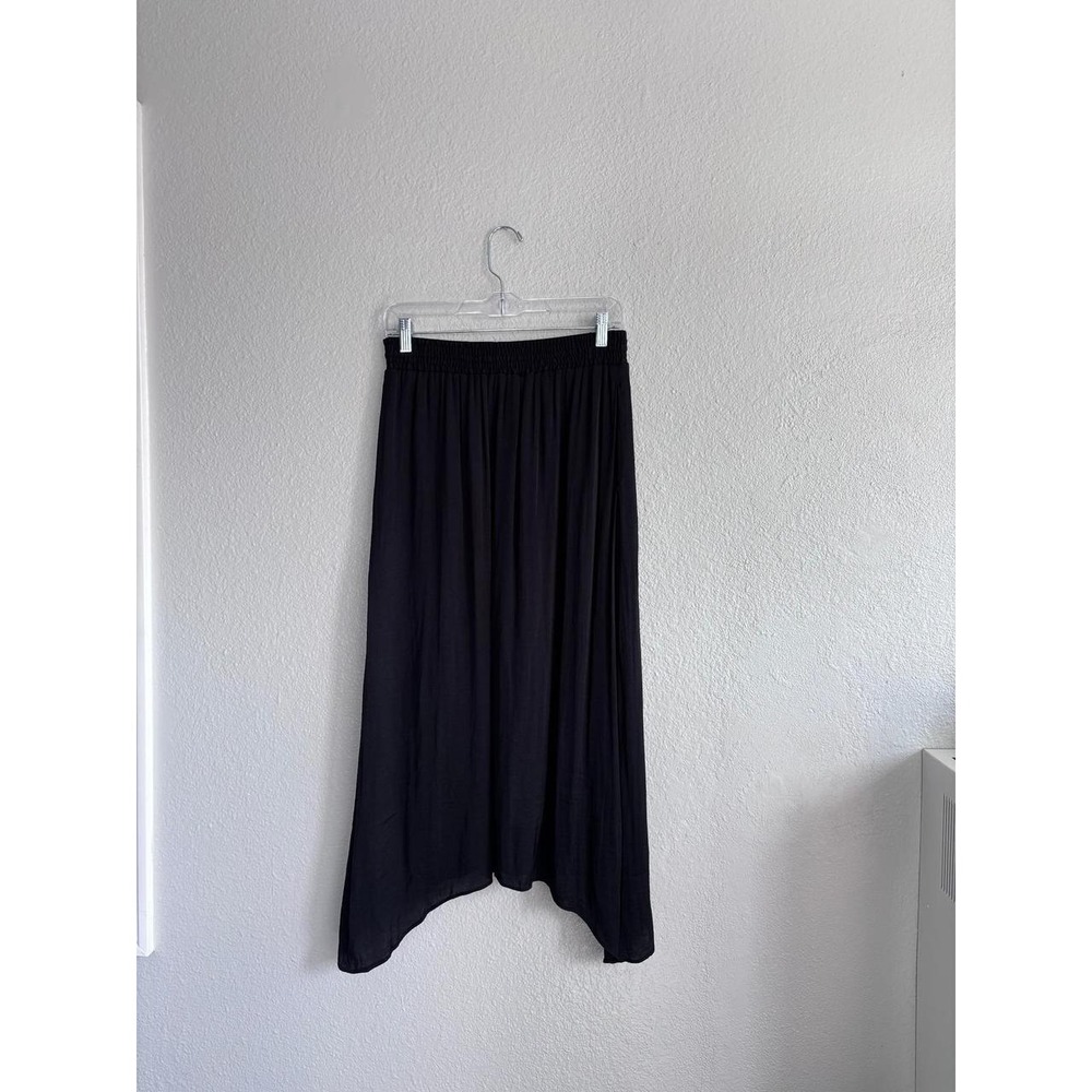 Simply Vera Wang Black Lagenlook Artsy Asymmetrical Maxi Skirt Boho Size Small - Picture 8 of 8